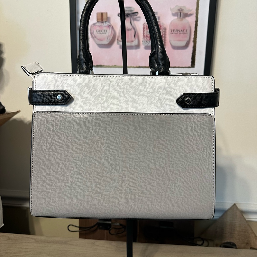 Kate Spade New York Staci Medium Satchel in nimbus grey multi colorblock - Picture 2 of 15